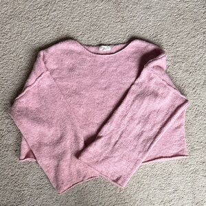 Pink Women's cropped sweater
